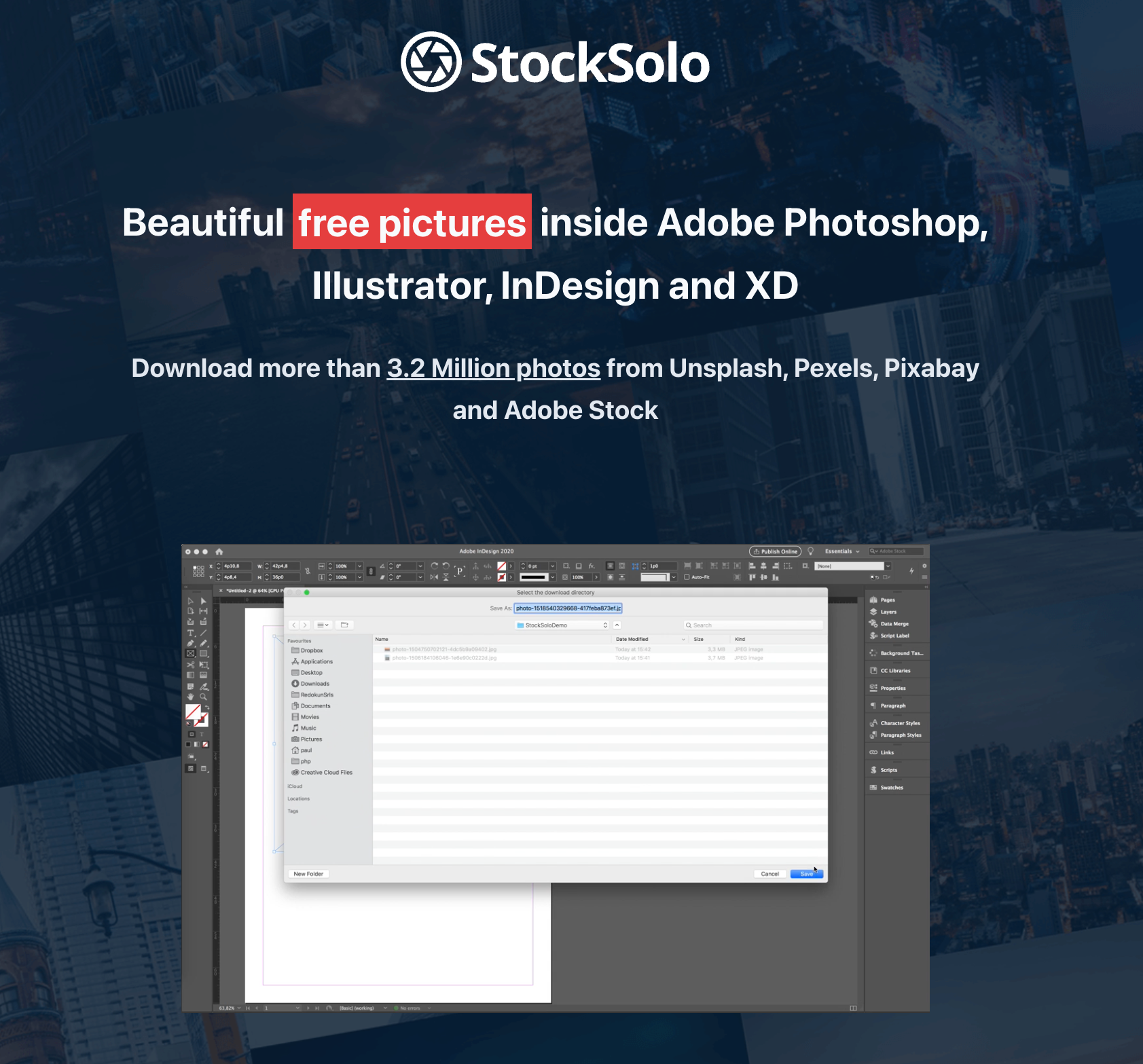 StockSolo Adobe Photoshop Plugin